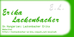 erika lackenbacher business card